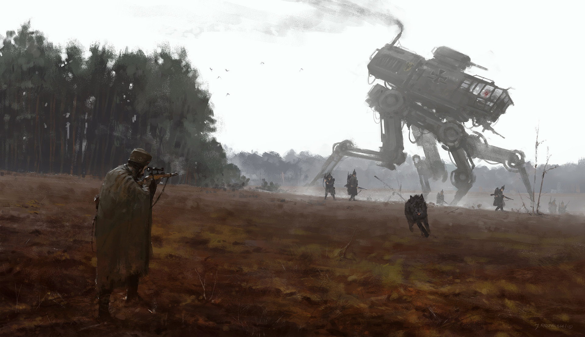 镰刀战争(Scythe: Digital Edition)游戏战场全景 镰刀战争(Scythe: Digital Edition)机甲与势力冲突画面