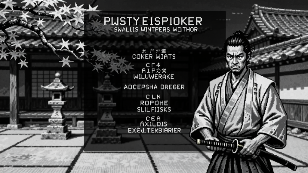 黑白武士道多结局剧情选择界面
