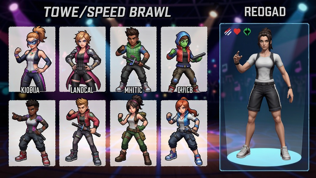 速度舞会(Speed Brawl)全部可操控角色立绘与游戏内模型展示