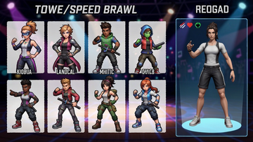 速度舞会(Speed Brawl)全部可操控角色立绘与游戏内模型展示
