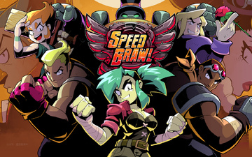 速度舞会(Speed Brawl)游戏主视觉 蒸汽朋克 横版格斗 高速跑酷