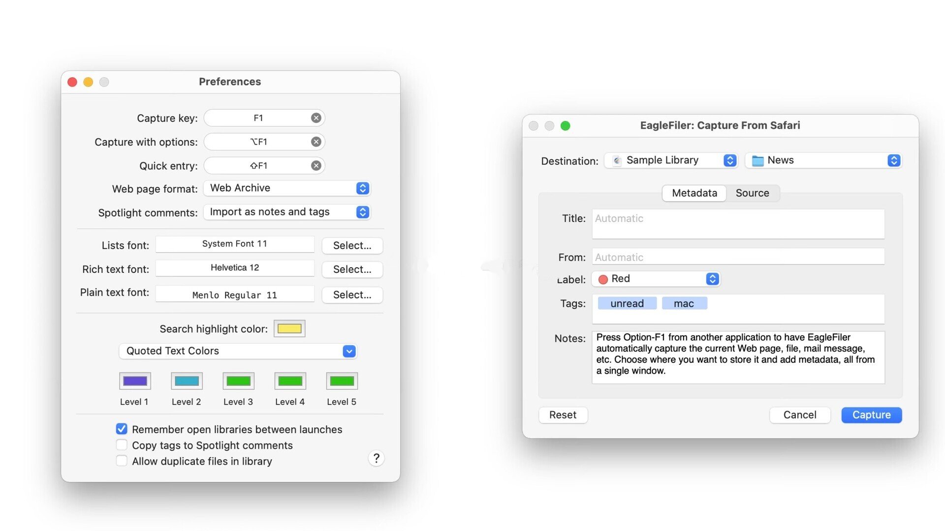 EagleFiler for Mac(Mac数字信息管理器)截图4
