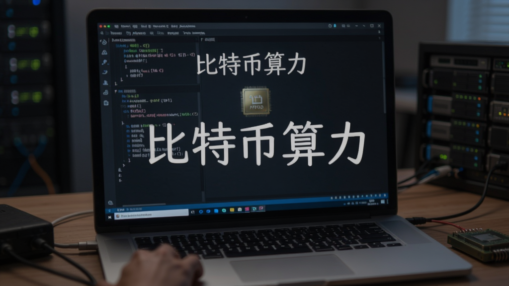 用来调用本地生图模型生成图片的提示词,关键词必须包含“比特币算力”,概括整篇文章全部内容,图片中不要出现文字