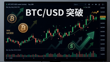 һ�Ű������رҽ������¼۸��������ƵĽ���K��ͼ����Ļ��ʾ2026��9��28��BTC�۸�64300��Ԫ���Ϸ��С�BTC/USD ͻ�ơ������������л��ҷ��ź����Ǽ�ͷ