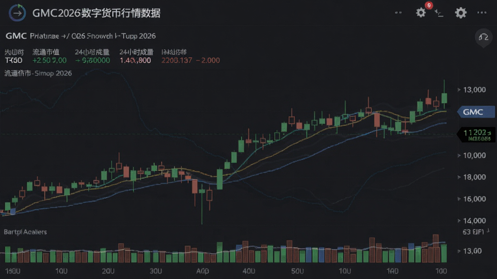 GMC币发行总量是多少?GMC币价格今日行情,2026年数字货币行情数据面板,包含K线图、流通市值、24小时成交量,图表风格实时截图