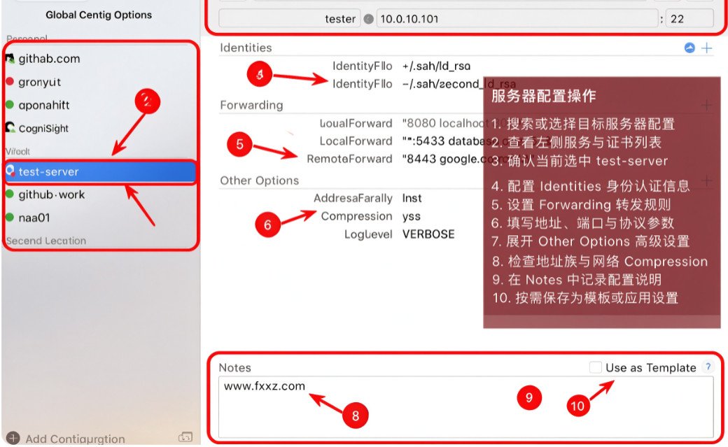SSH Config Editor(SSH配置编辑器) for Mac SSH Config Editor(SSH配置编辑器) for Mac