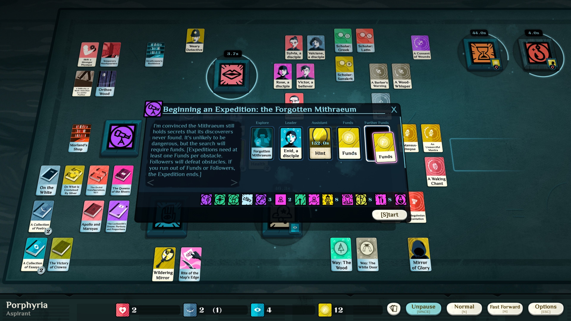 异教徒模拟器(Cultist Simulator)游戏画面与卡牌界面截图