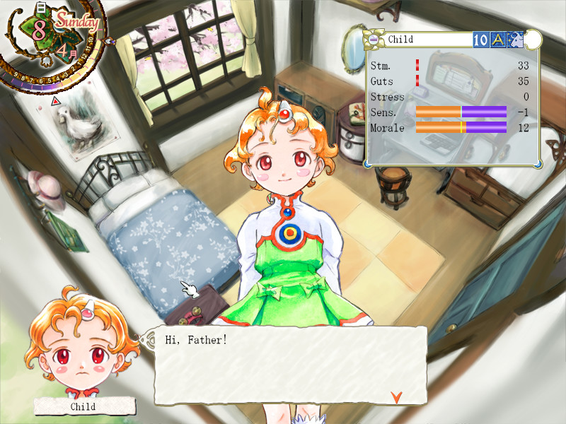 美少女梦工厂5(Princess Maker 5) 电脑版 高清游戏画面 养成界面截图