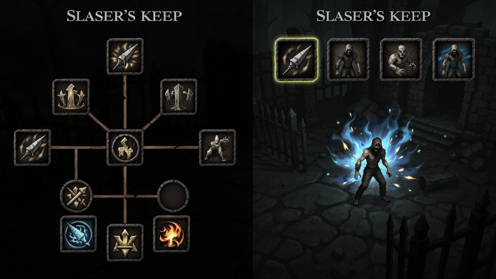 Slasher's Keep技能树与主动技能特效