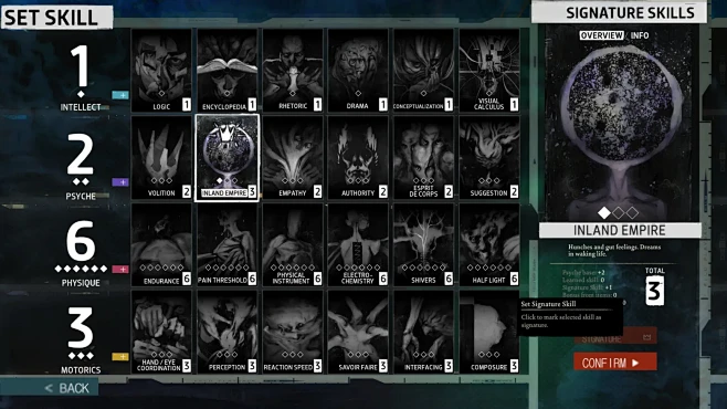 迪斯科天堂(Disco Elysium)技能检定界面截图