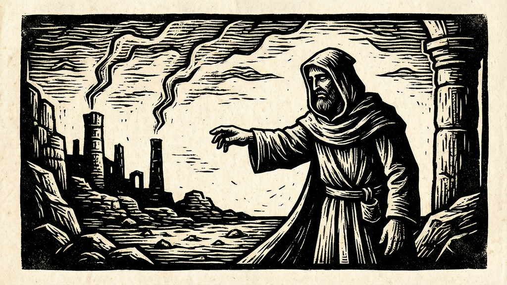 启示录(Apocalipsis)结局画面 版画艺术 主角抉择场景