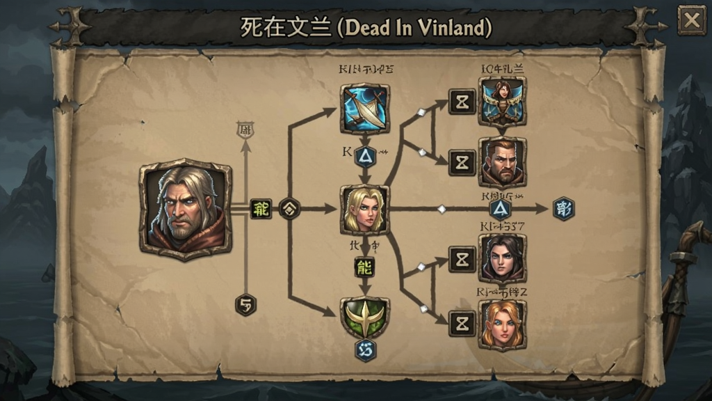 死在文兰(Dead In Vinland)角色属性技能树界面 中文版