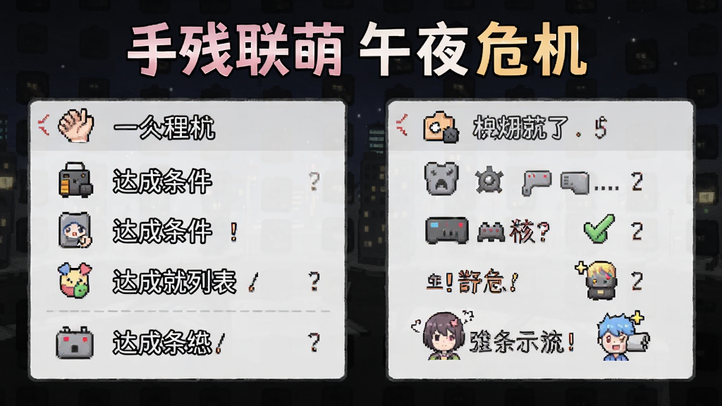 手残联萌的午夜危机 全成就列表 达成条件示例