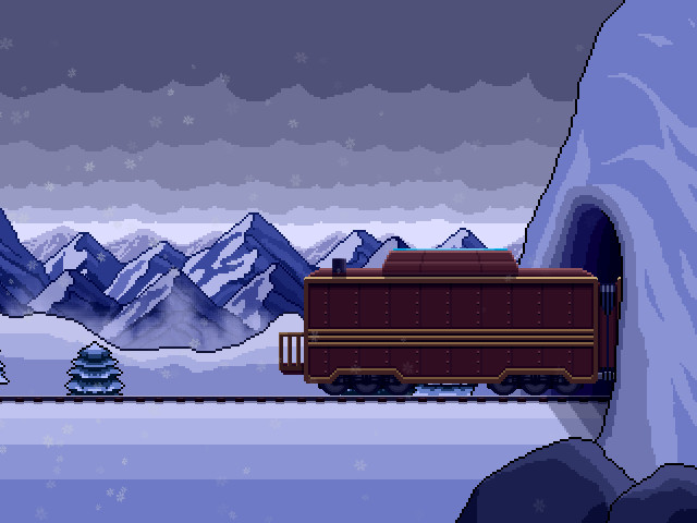 Tren0游戏场景 像素恐怖火车