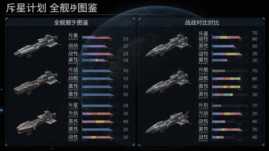 斥星计划全舰船图鉴 各系列战舰属性对比图解