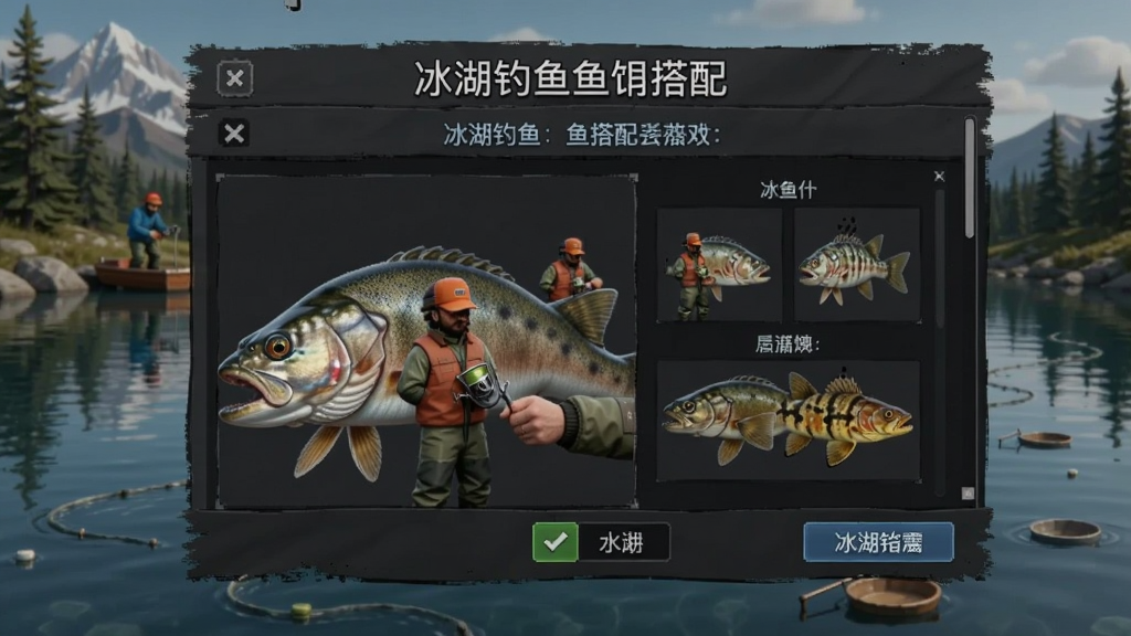 冰湖钓鱼鱼饵搭配界面截图