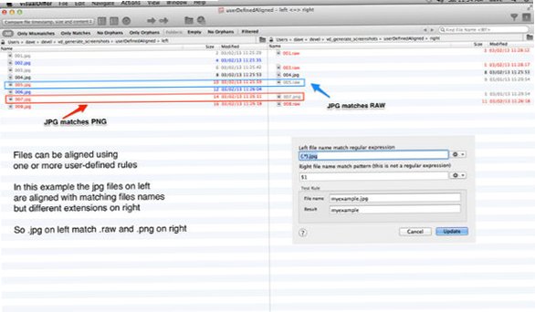 VisualDiffer for Mac��ͬ���ļ��м�·�����н���ȽϽ�ͼ4