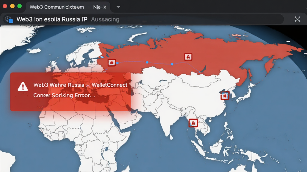 չʾWeb3ͨѶЭ��WalletConnect��������Ʋö���˹IP�����Ӵ����ͼ�������г��ֺ�ɫ��ʾ��������ͼ�ϵĶ���˹���򱻷������