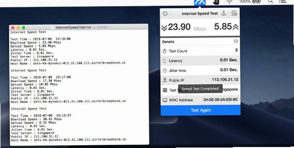 Internet Speed Test网速测试工具 for Mac截图2
