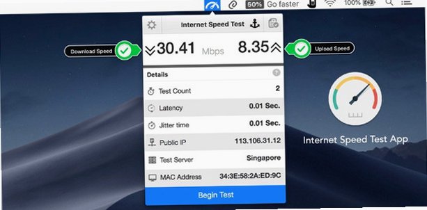 Internet Speed Test网速测试工具 for Mac截图3