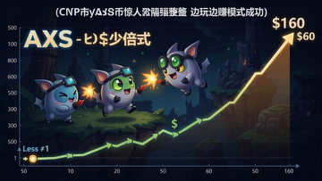 A dramatic crypto chart showing AXS coin price skyrocketing from less than 1 dollar to over 160 dollars, with cute Axie pets fighting in background,�ؼ��ʣ�AXS�����˶��ٱ�����ͼ����AXS�Ҿ����Ƿ�������׬ģʽ�ĳɹ�