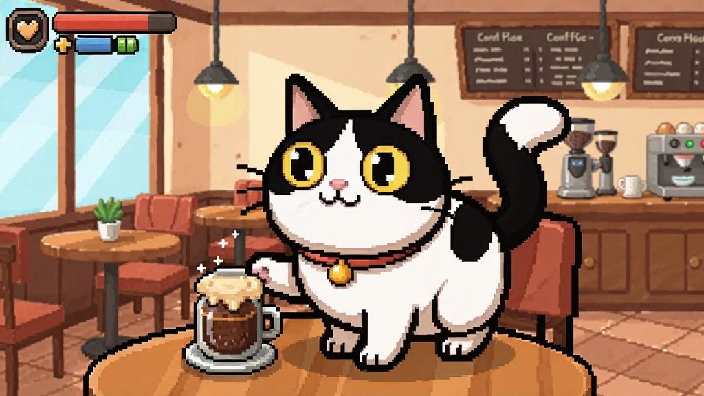 玛吉猫 游戏画面 咖啡厅场景