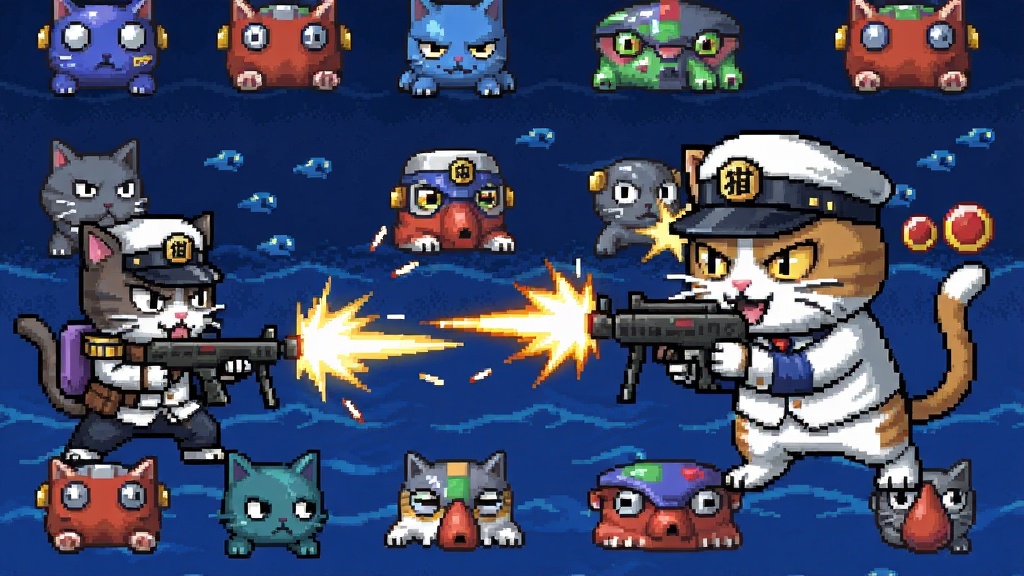 猫猫海兵团(Neko Navy) 弹幕射击 战斗画面