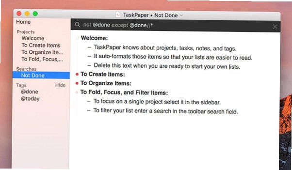 TaskPaper 纯文本GTD工具 for Mac截图2