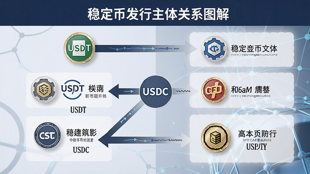 �ȶ��ҷ��������ϵͼ�⣬չʾUSDT��USDC����Ҫ�ȶ������䷢�й�˾�Ķ�Ӧ��ϵ���ؼ��ʣ��ȶ��ҷ���������˭