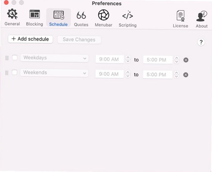 Focus for Mac 帮助你拦截那些会使你分心的网站截图1