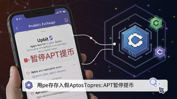 Upbit交易所因用户存入假冒Aptos代币导致APT暂停提币的突发新闻示意图,画面中手机屏幕显示Upbit公告“暂停APT提币”字样,背景带有Aptos区块链元素