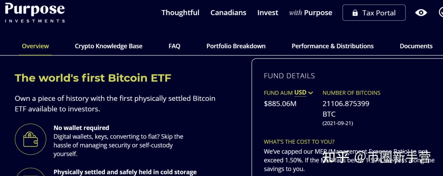 加拿大比特币ETF 交易平台对比