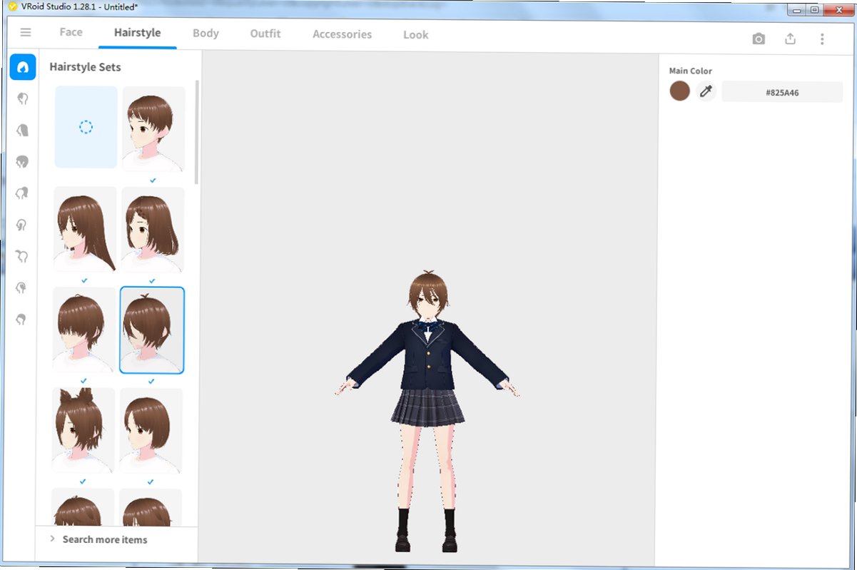 VRoid Studio Mac版 免费二次元VTuber虚拟形象3D角色制作工具截图2