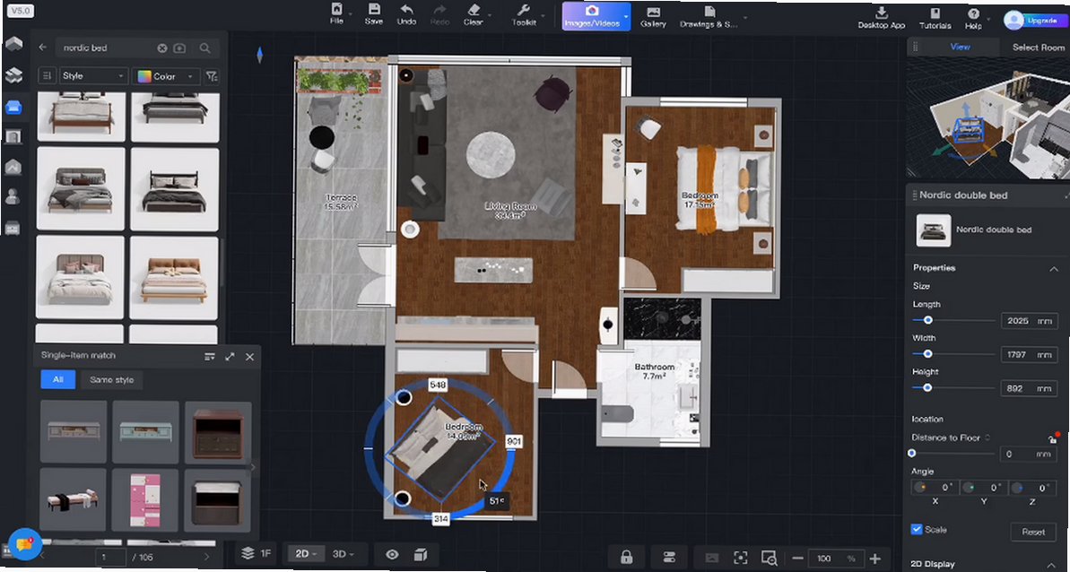 Coohom Mac版(酷家乐国际版)云端3D室内家居设计渲染工具截图1