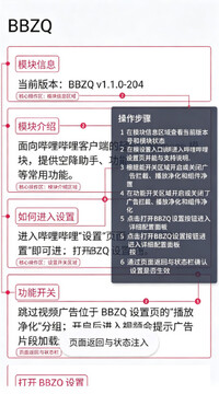 BBZQ哔哩哔哩去广告模块最新版 BBZQ哔哩哔哩去广告模块最新版