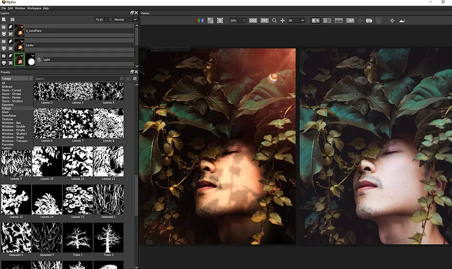 BorisFX Optics mac版 好莱坞影视级照片光效调色工具截图1