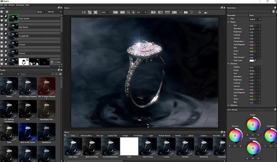BorisFX Optics mac版 好莱坞影视级照片光效调色工具截图2
