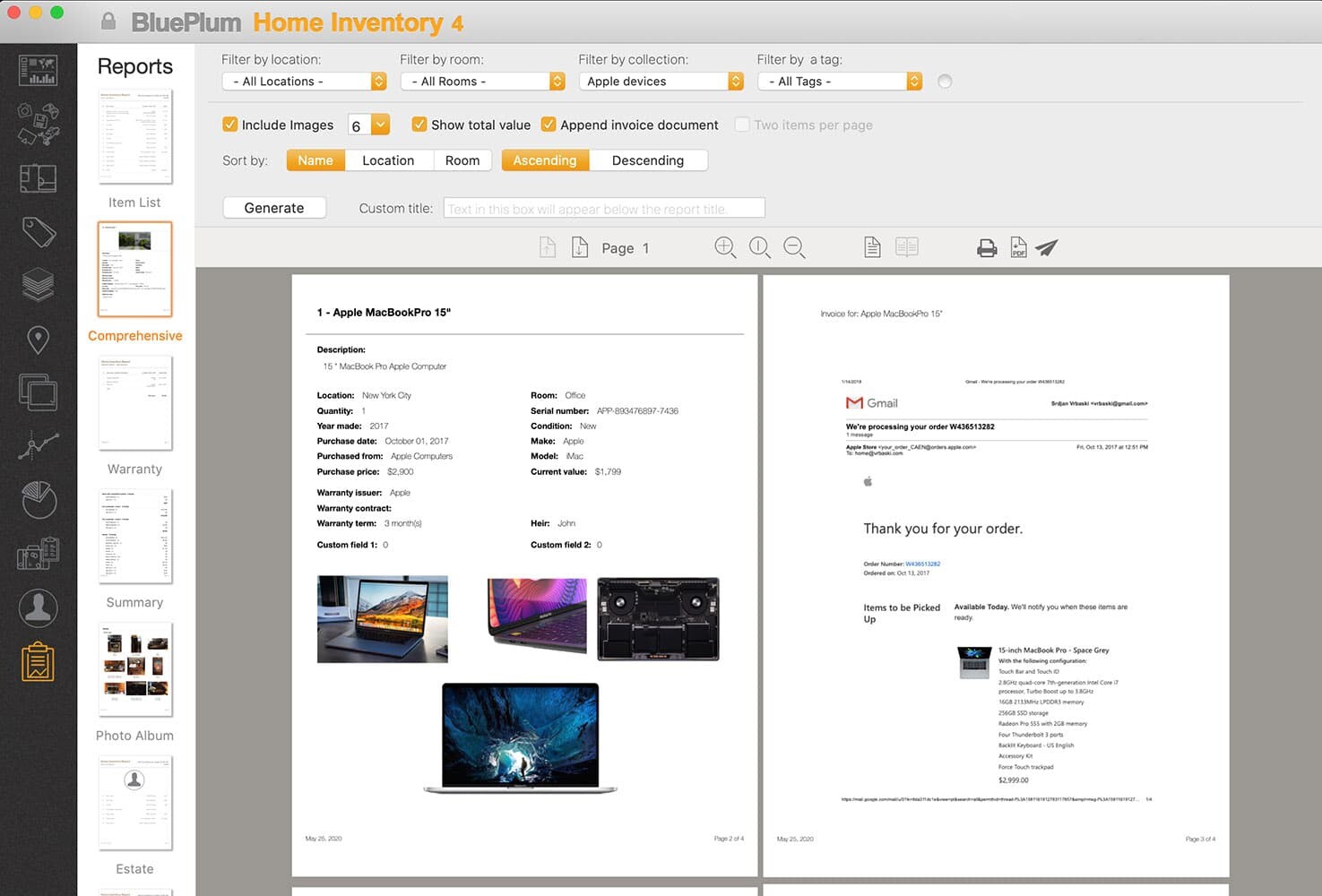 Home Inventory for Mac(房屋库存信息整理软件) Home Inventory for Mac(房屋库存信息整理软件)