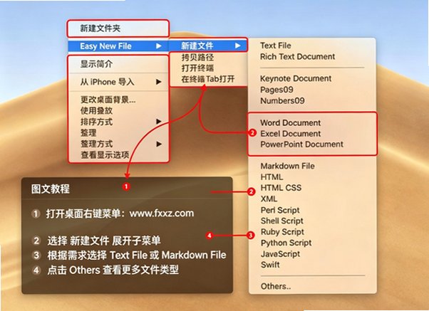 Easy New File Mac版 Finder右键新建文件扩展工具 Easy New File Mac版 Finder右键新建文件扩展工具
