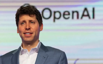 OpenAI创始人奥特曼在科技大会上发表对比特币看法的现场照片,关键词包含“OpenAI创始人:仍看好比特币成通用货币”中的“OpenAI创始人”