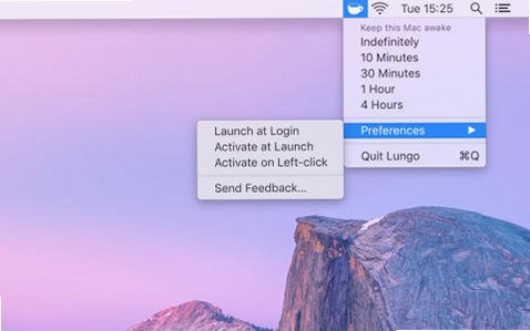 Lungo Mac版 Mac菜单栏防休眠长亮工具截图1