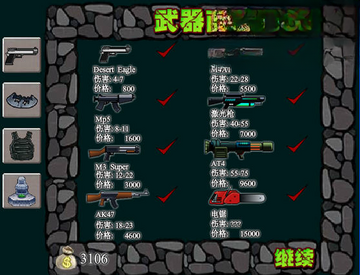 警察大战僵尸中文版无敌版武器展示