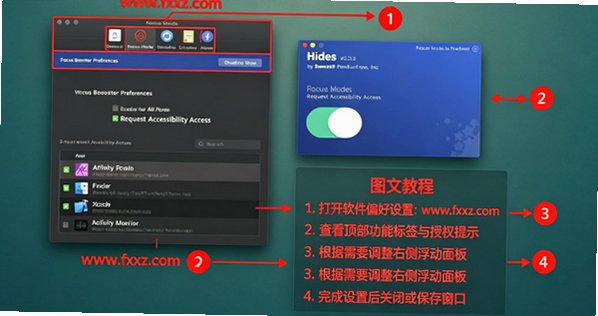 Hides Mac版 Mac菜单栏应用隐藏专注工具 Hides Mac版 Mac菜单栏应用隐藏专注工具