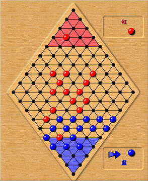 弹珠跳棋对战界面