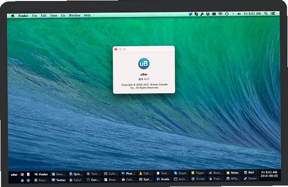 uBar Mac版 Windows风格任务栏Dock替代工具截图1