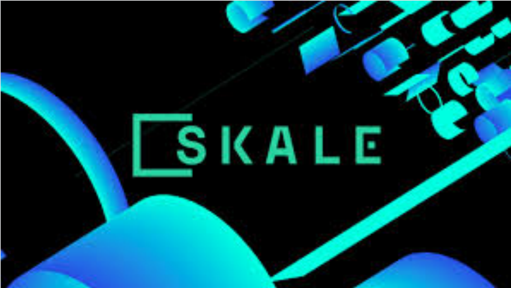 SKL币项目Skale网络技术架构概念插画,展示弹性侧链与以太坊主网的连接示意图
