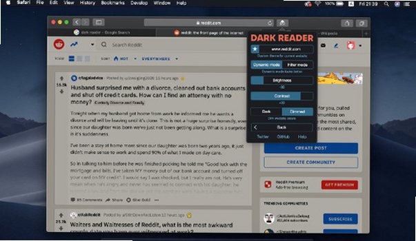 Dark Reader for Safari Mac版 Safari网页深色模式扩展截图3