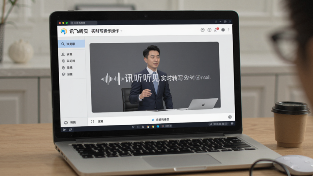讯飞听见实时转写操作界面