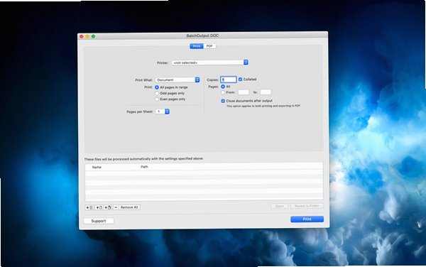 BatchOutput DOC for Mac(虚拟PDF打印机) BatchOutput DOC for Mac(虚拟PDF打印机)