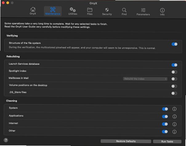 OnyX for Mac 系统维护优化工具下载截图2